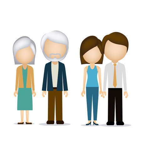 Family design over white background, vector illustrationのイラスト素材