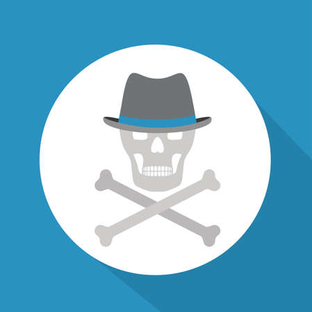 Computer worm design over blue background, vector illustrationのイラスト素材