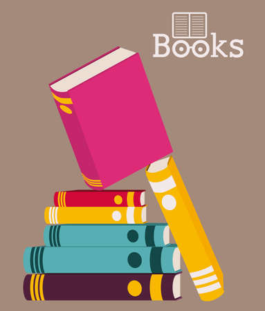 Ebook design over brown background, vector illustrationのイラスト素材