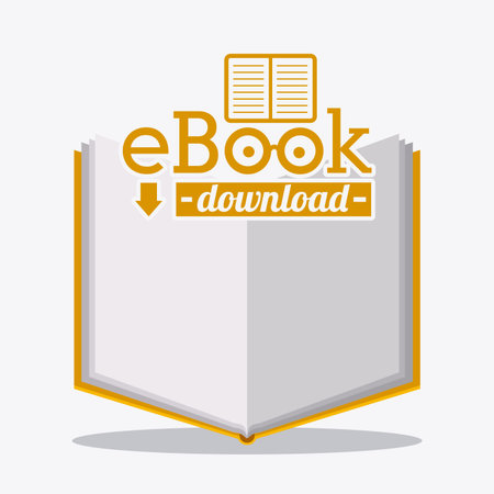 Ebook design over white background, vector illustrationのイラスト素材