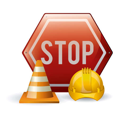 Under Construction design over white background, vector illustrationのイラスト素材