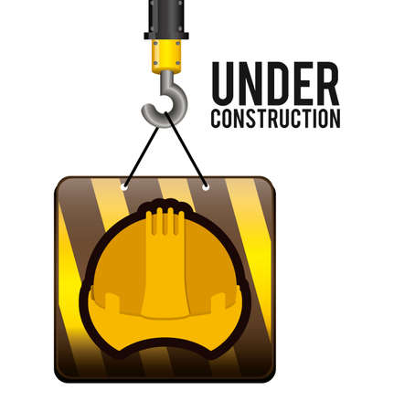 Under Construction design over white background, vector illustrationのイラスト素材
