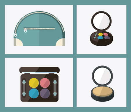 Make up design over blue background, vector illustrationのイラスト素材