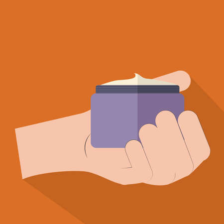 Make up design over orange background, vector illustrationのイラスト素材