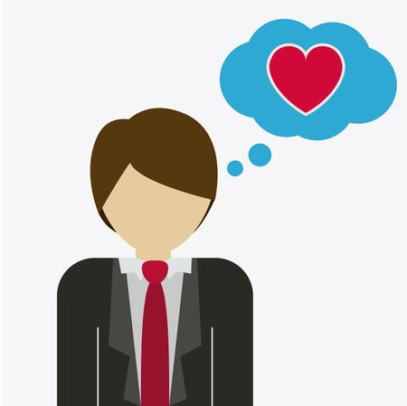 businessman design over white background, vector illustrationのイラスト素材