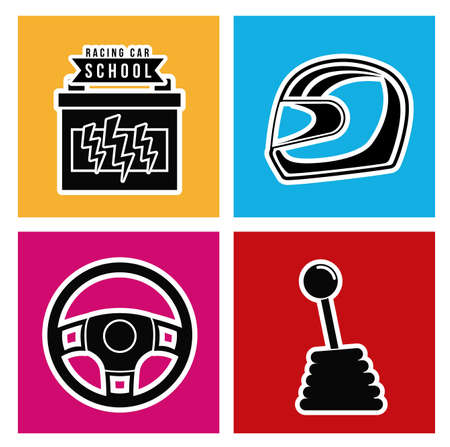 Racing design over white background, vector illustrationのイラスト素材