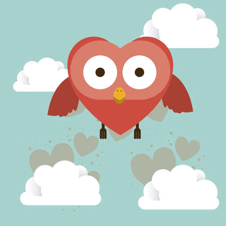 Love design over sky background, vector illustrationのイラスト素材