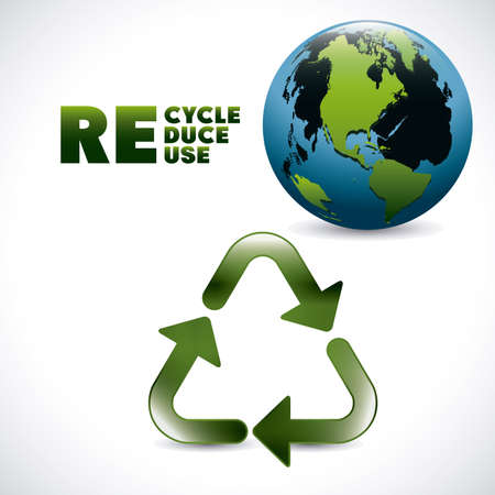 Think green design  over white background, vector illustrationのイラスト素材