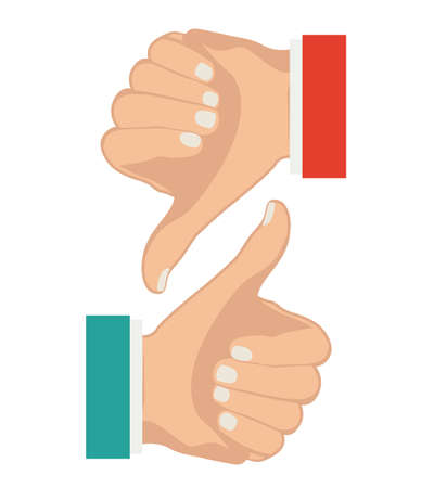 Hands gesture design over white background, vector illustrationのイラスト素材