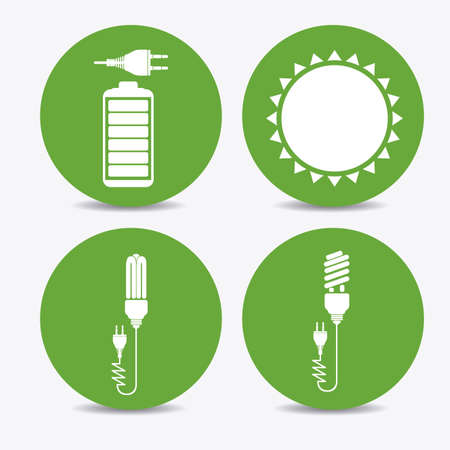 Energy saving design over white background, vector illustrationのイラスト素材