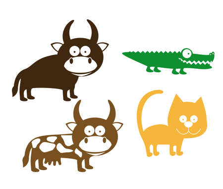 Animals design over white background, vector illustrationのイラスト素材