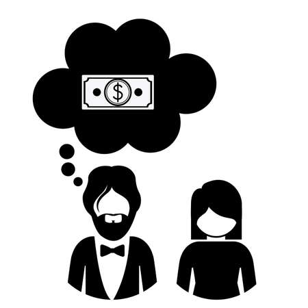 Business design over white background, vector illustrationのイラスト素材