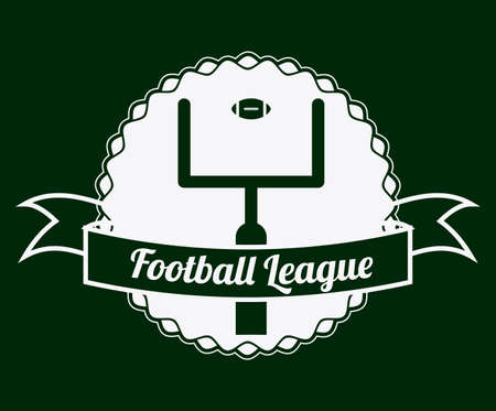 Football design over green background, vector illustrationのイラスト素材