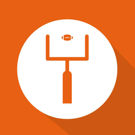 Football design over orange background, vector illustrationのイラスト素材