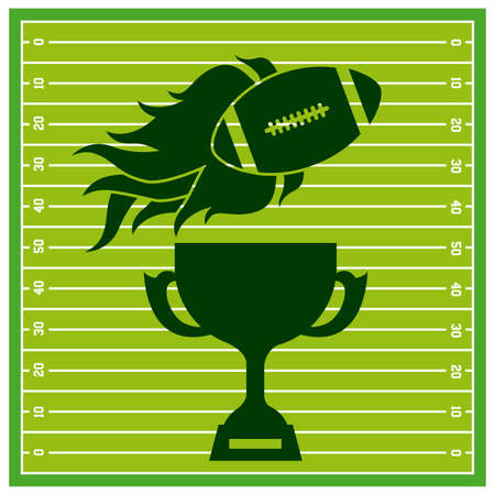 Football design over green background, vector illustrationのイラスト素材