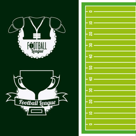 Football design over green background, vector illustrationのイラスト素材