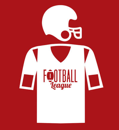 Football design over red background, vector illustrationのイラスト素材