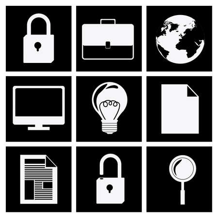 Technology icon design over white background, vector illustrationのイラスト素材