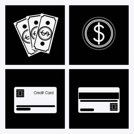 Money design over white background, vector illustrationのイラスト素材