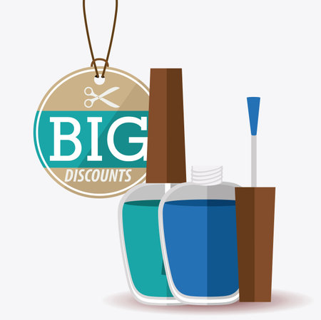 Make up design over white background, vector illustrationのイラスト素材