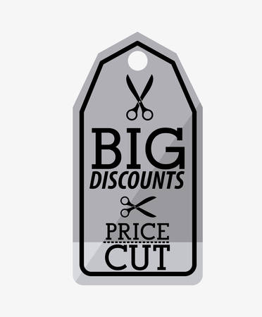 Big sale label design over white background, vector illustrationのイラスト素材