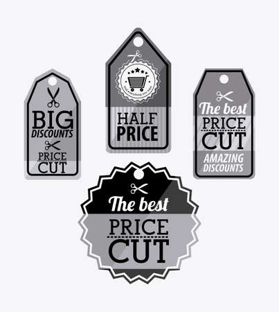 Big sale label design over white background, vector illustrationのイラスト素材