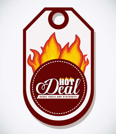 Hot deal design over white background, digitally generated imageのイラスト素材