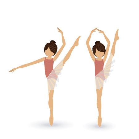 dancer design over white background, vector illustrationのイラスト素材