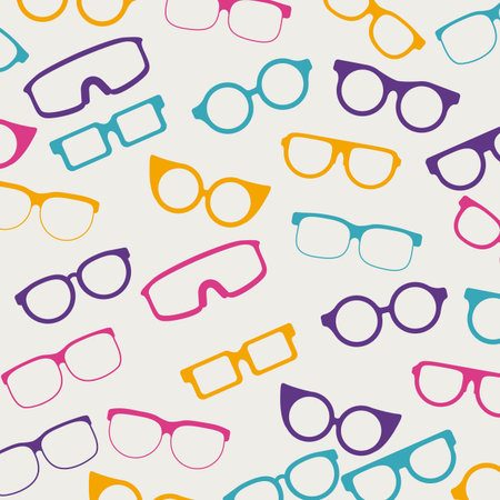 Glasses design over white background, vector illustrationのイラスト素材