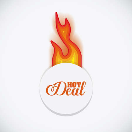 Hot deal design over white background, digitally generated imageのイラスト素材
