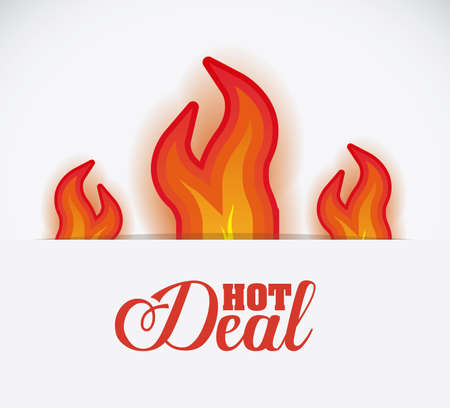 Hot deal design over white background, digitally generated imageのイラスト素材