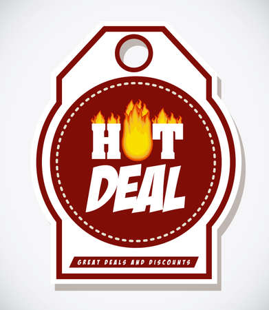 Hot deal design over white background, digitally generated imageのイラスト素材