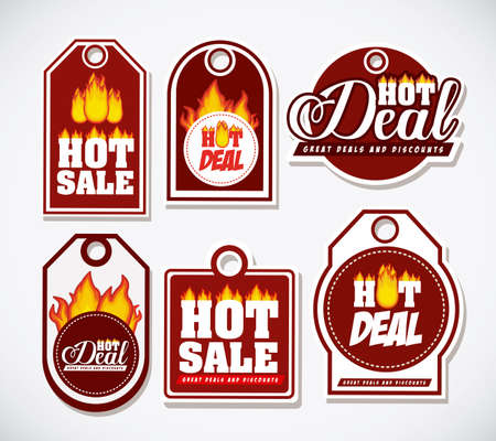 Hot deal design over white background, digitally generated imageのイラスト素材