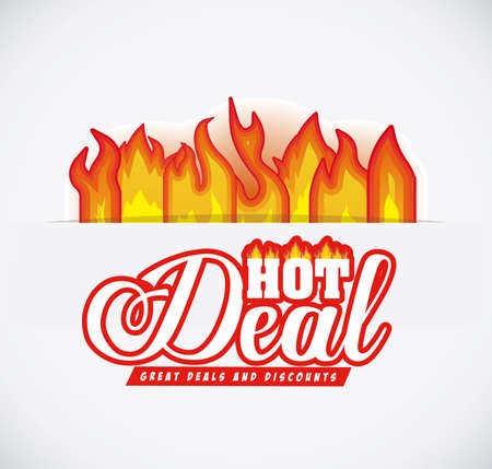 Hot deal design over white background, digitally generated imageのイラスト素材