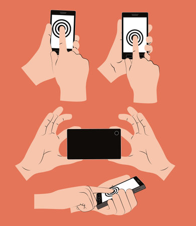 Byod design over orange background, vector illustration