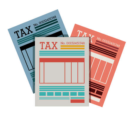 Tax design over white background, vector illustrationのイラスト素材