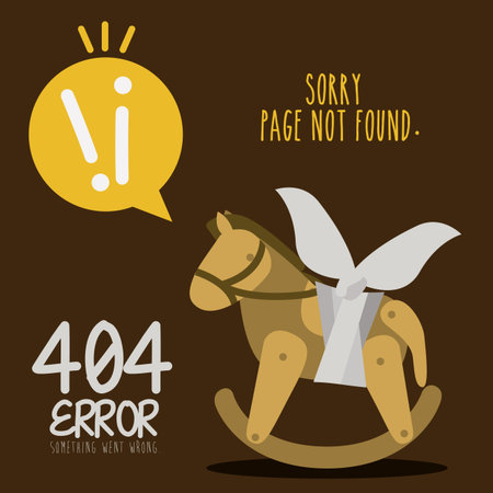 Error design over brown background, vector illustrationのイラスト素材