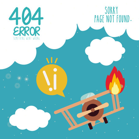 Error design over blue background, vector illustration