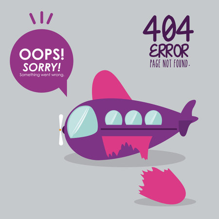 Error design over grey background, vector illustration