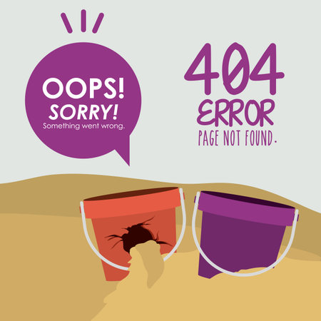 Error design over grey background, vector illustration