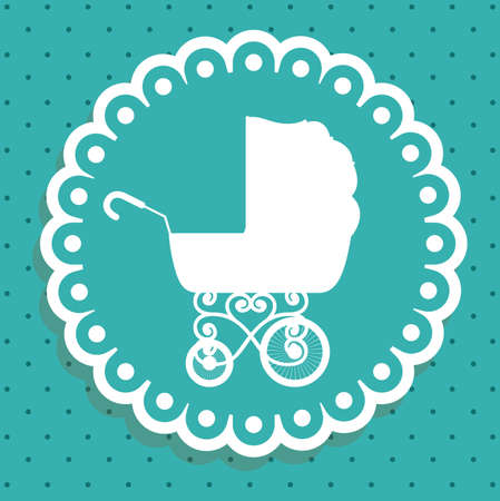 Baby shower design over pastel background, vector illustrationのイラスト素材