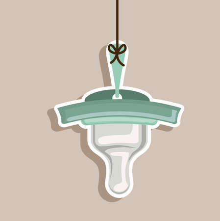 Baby shower design over pastel background, vector illustrationのイラスト素材