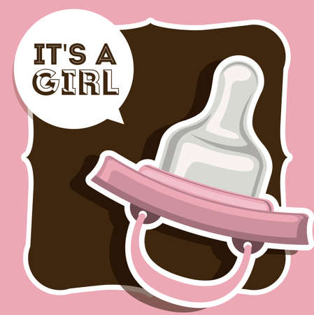 Baby shower design over pastel background, vector illustrationのイラスト素材