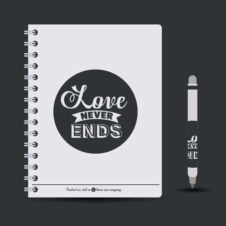Corporate identity design over black background, vector illustrationのイラスト素材