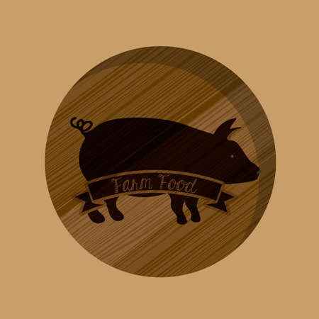 Organic Food design over brown background, vector illustrationのイラスト素材