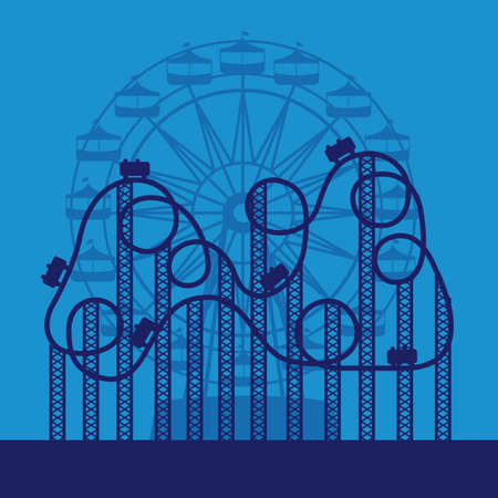 Fair design over blue background, vector illustrationのイラスト素材