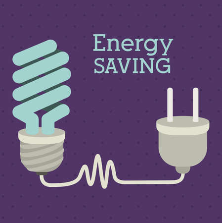 Energy Saving design over blue background, vector illustrationのイラスト素材