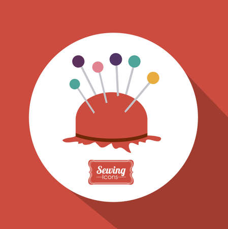 Tailor Shop design over red background, vector illustrationのイラスト素材