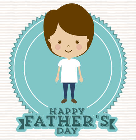 Fathers day design over striped background, vector illustrationのイラスト素材