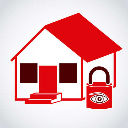 Security system design over white background, vector illustrationのイラスト素材
